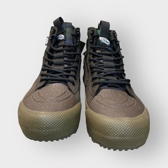 Vans Sk8-Hi Gore-Tex MTE-3 Brown Green Plaid Hiking Shoes Boots Mens size 8 New - Picture 5 of 12